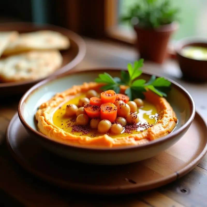 Hummus de Zanahoria Asada y Ahumada: Receta Vegana Rápida y Alta en Fibra