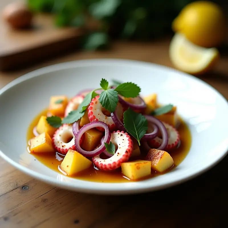 Humo de Lula (Ensalada de Pulpo): Entrante Portugués con Pimentón y Aceite de Oliva