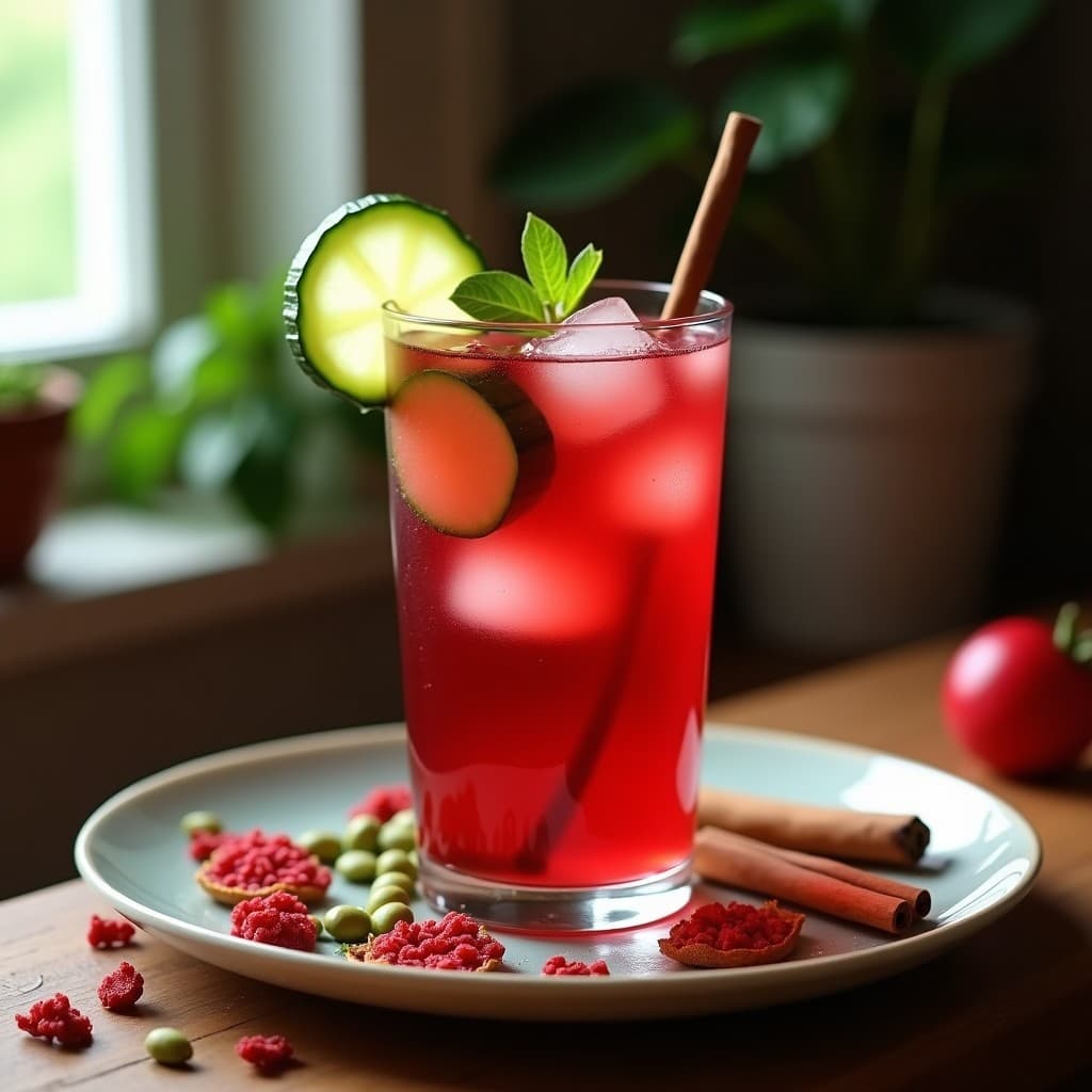 Infusión Fría de Hibisco y Cardamomo: Bebida Desintoxicante Sin Cafeína