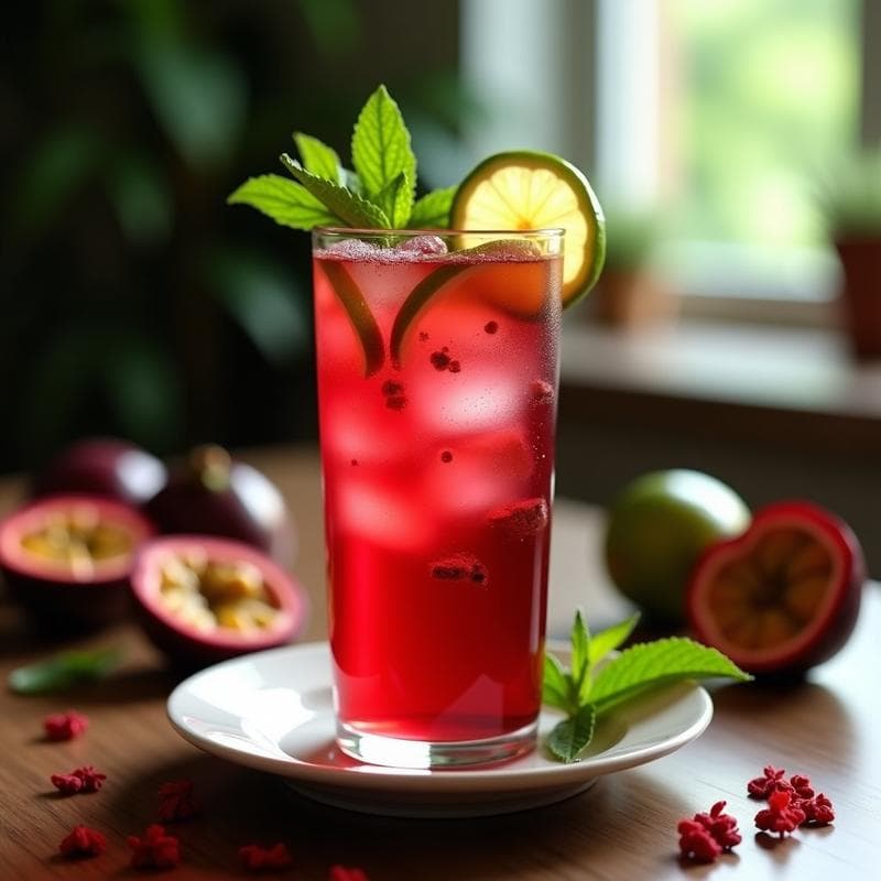 Infusión Fría de Hibisco y Maracuyá: Bebida Colombiana Refrescante y Diurética