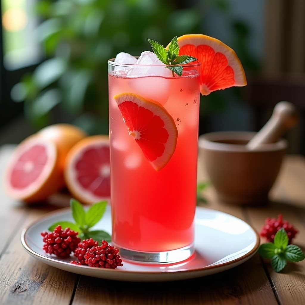 Infusión Fría de Hibisco y Pomelo Rosa: Bebida Detox y Quemagrasas en 10 Minutos