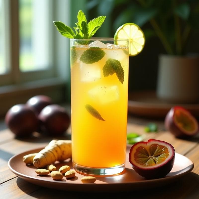 Infusión Fría de Maracuyá y Jengibre: Bebida Detox y Refrescante para el Verano