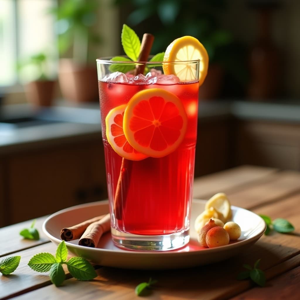 Infusión de Hibisco y Jengibre con Canela: Bebida Detox y Antioxidante Sin Cafeína