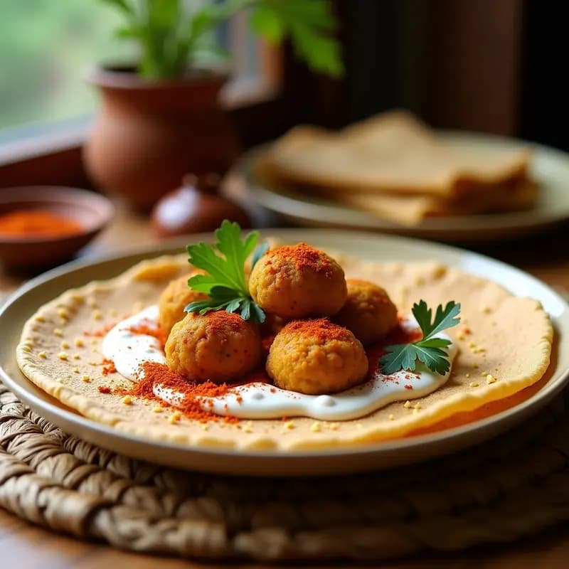 Injerá con Berbere y Falafel de Garbanzos: Desayuno Eritreo Vegano y Alto en Proteína