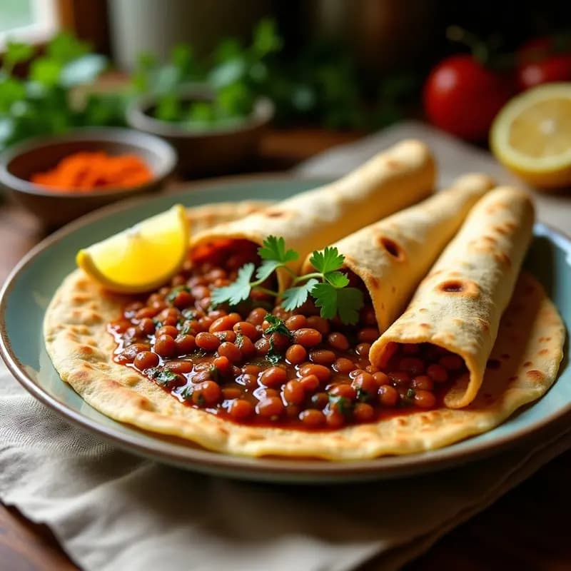 Injera con Berbere y Lentejas Rojas: Crepes Etiopías Veganías y Picantes