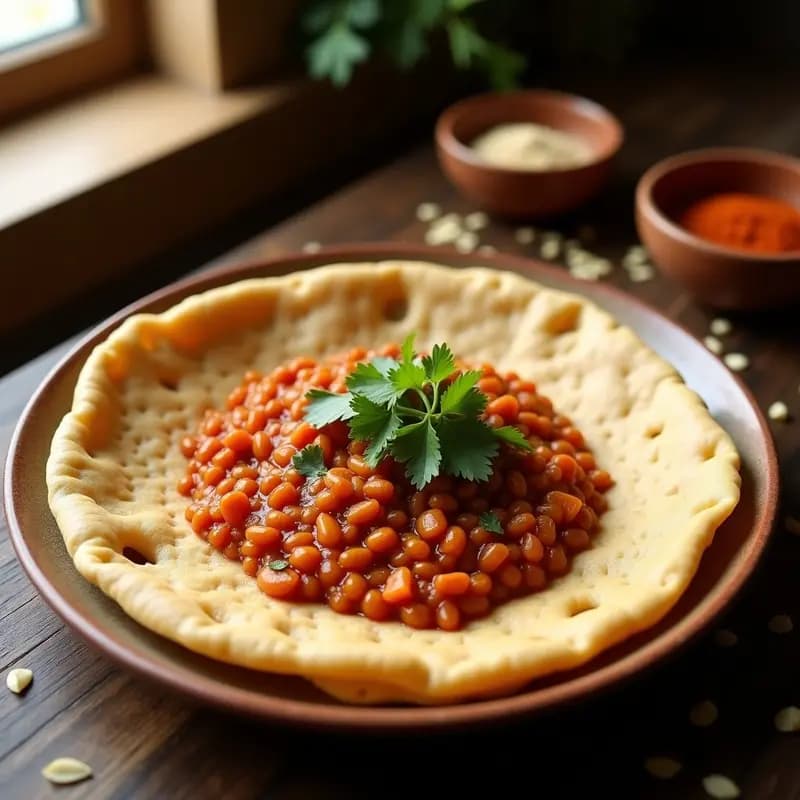 Injera con Estofado de Lentejas y Berbere: Receta Etíope Sin Gluten y Alta en Fibra