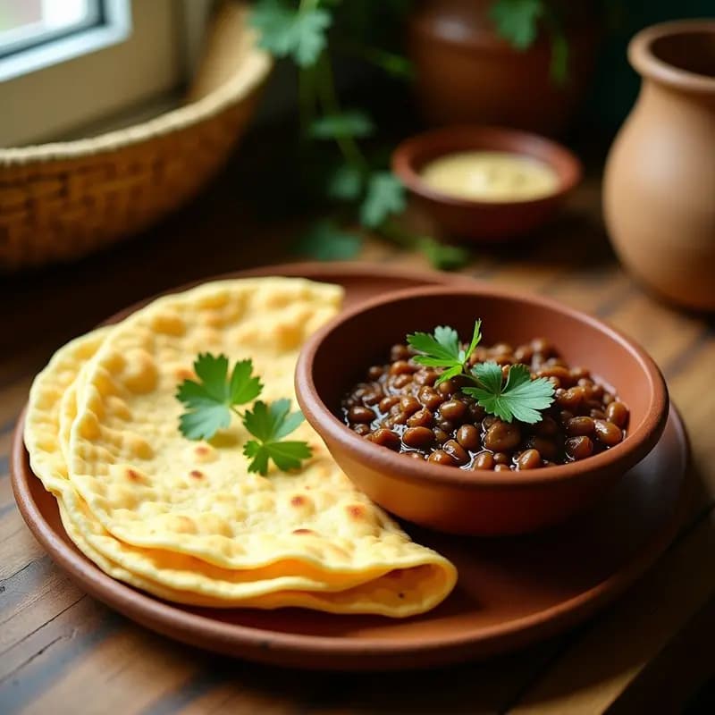 Injera de Harina de Garbanzo con Estofado de Lentejas: Receta Etiopíe Vegana y Proteica