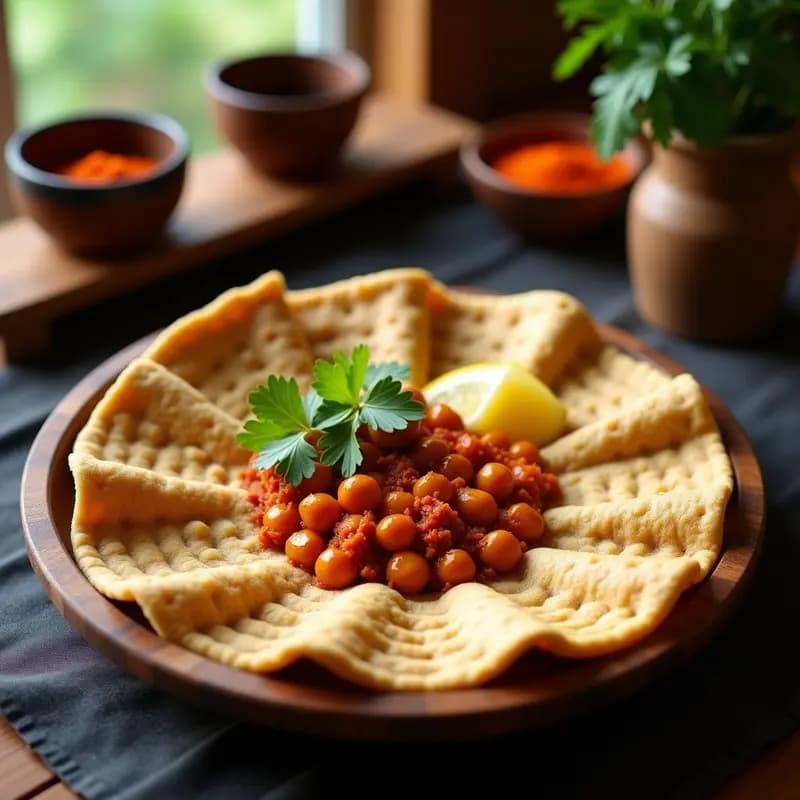 Injeras de Teff con Estofado de Garbanzos Berbere: Receta Etiopíe Vegana y Sin Gluten