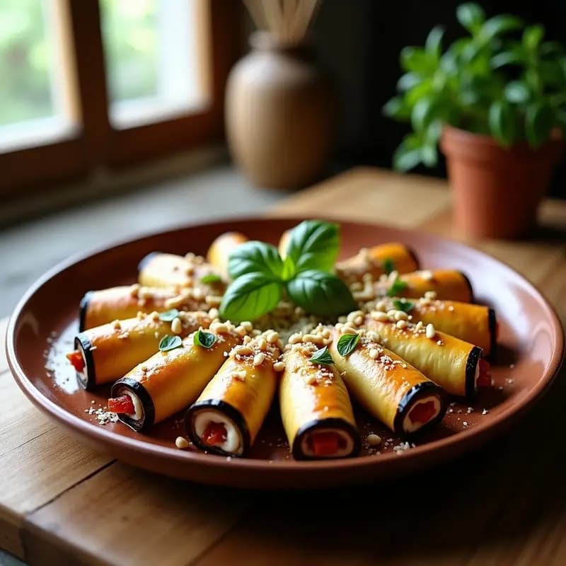 Involtini de Berenjena con Ricotta y Tomate Seco: Rollitos Italianos Sin Gluten al Horno