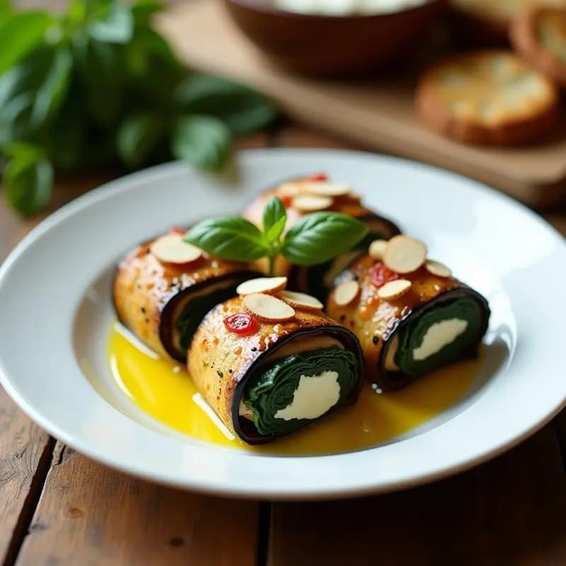 Involtini de Berenjena y Ricotta Vegana: Receta Italiana en Airfryer y Sin Lácteos