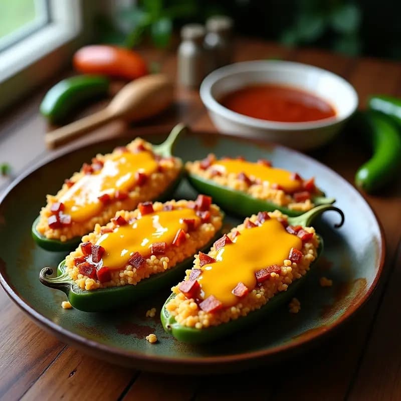 Pppers Jalapeños Rellenos de Queso Crema y Chorizo: Aperitivo Picante y Adictivo