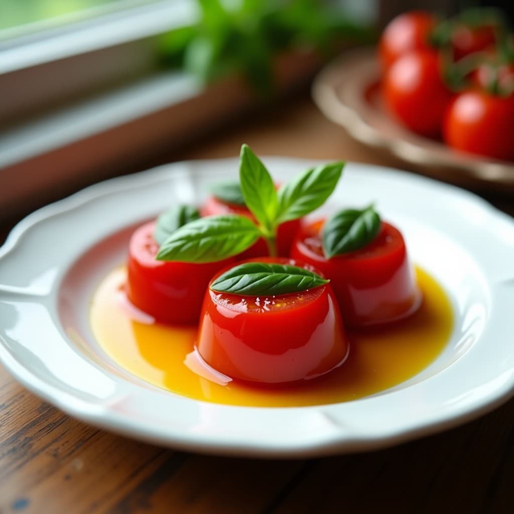 Jalea Real de Tomate y Albahaca: Entrante Italiano Sin Cocción y Vegano en 5 Minutos