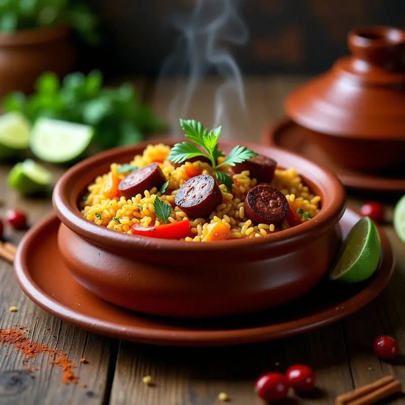 Jambalaya de Salchichas de Sincelejo y Arroz Basmati: Receta Colombiana Picante