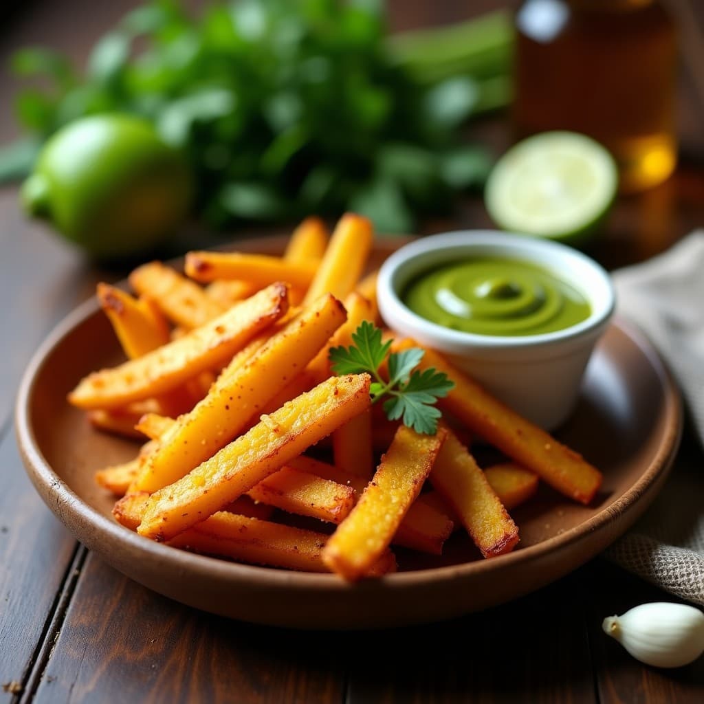 Jiparje de Yuca Asada con Mojo de Ajo y Cilantro: Receta Colombiana Sin Gluten y Crujiente