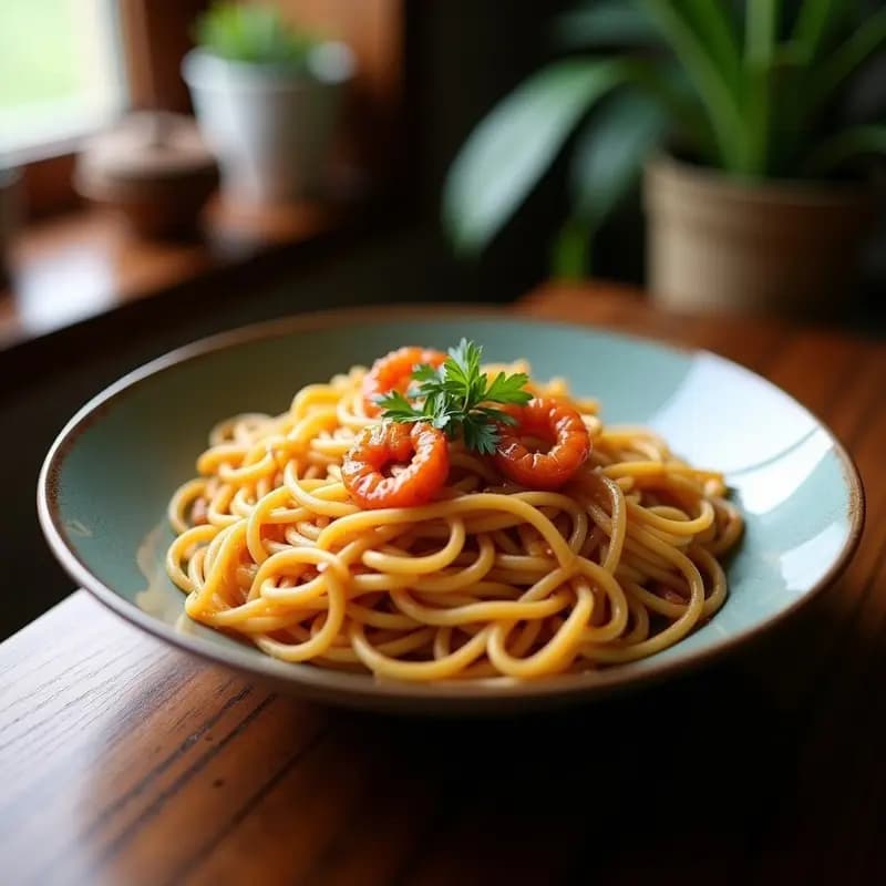 Jjajangmyeon Coreano con Calamar y Fideos de Batata: Receta de Fusión y Baja en Calorías