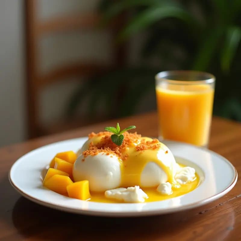 Job’s Tears Con Leche de Coco y Mango: Postre Tailandés Sin Gluten y Sin Azúcar