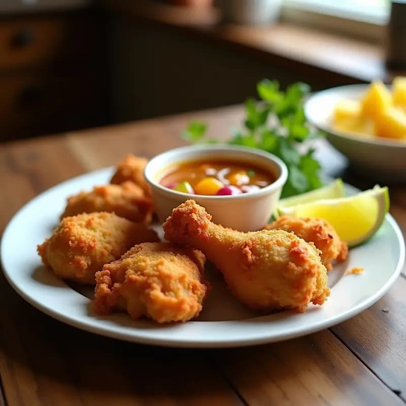 Jollibee Style Chickenjoy con Salsa de Piña: Receta Filipina Crujiente en Airfryer