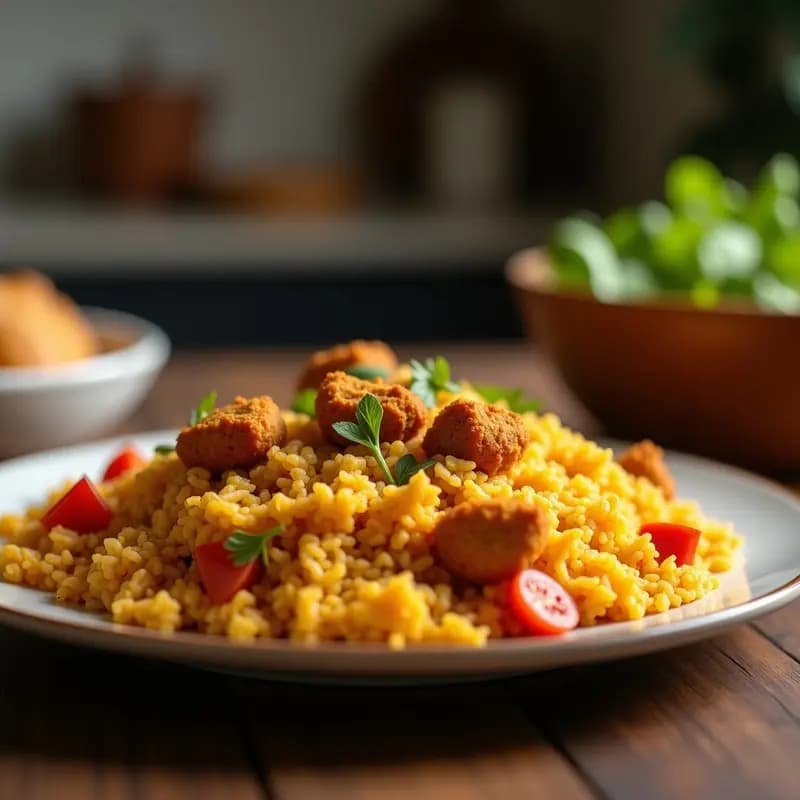 Jollof Rice Nigeriano con Pollo y Plátano Frito: Receta en Una Olla Picante