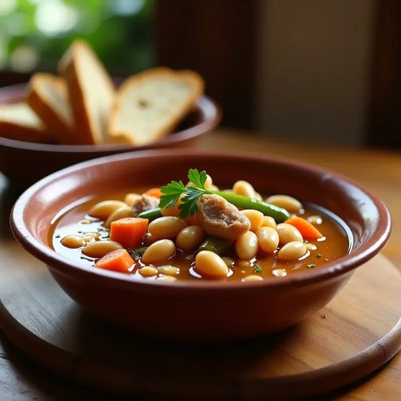 Judías Blancas Estofadas con Oreja de Cerdo: Receta de la Abuela Andaluza en Olla Lenta