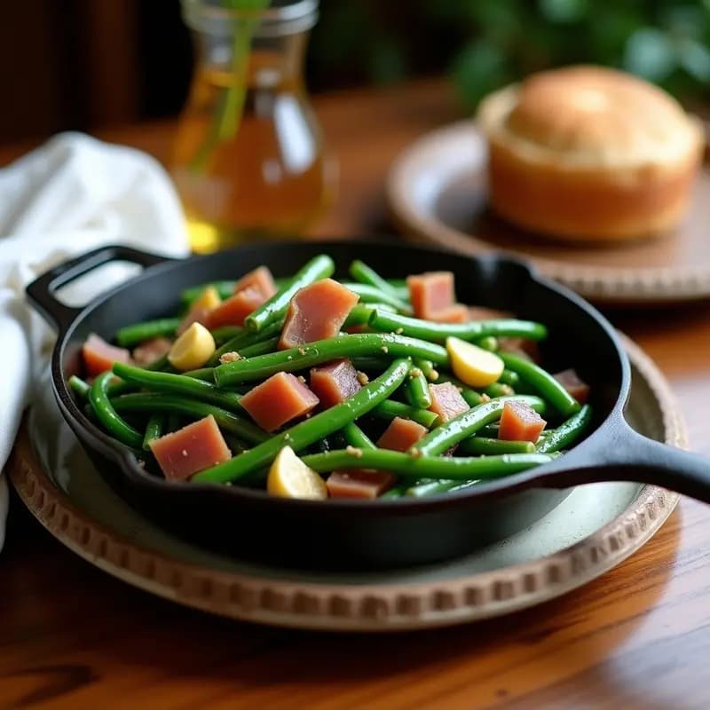 Salteado de Judías Verdes con Jamón y Ajo: Receta de Acompañamiento Rápida y Sabrosa
