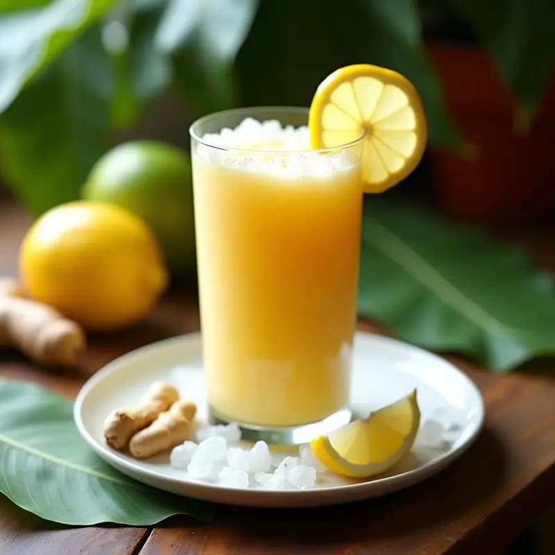 Jugo de Guanábana y Limón con Jengibre: Bebida Tropical Detox y Rica en Vitamina C