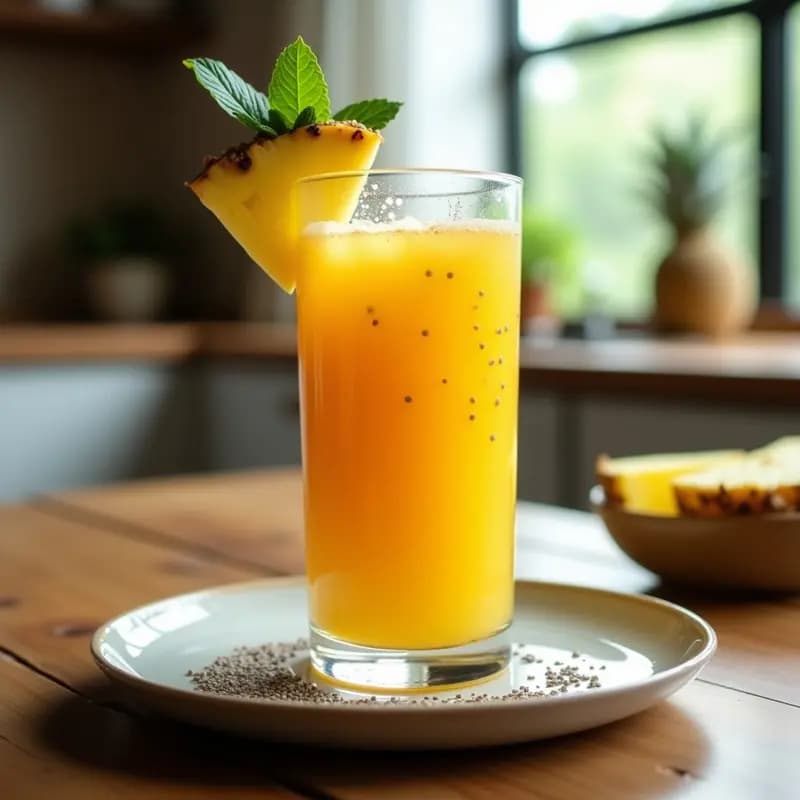 Jugo de Noni y Piña con Chía: Bebida Polinesia Detox y Energética