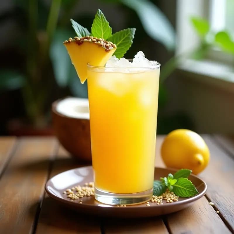 Jugo de Noni y Piña con Limón: Bebida Hawaiana Detox y Remineralizante