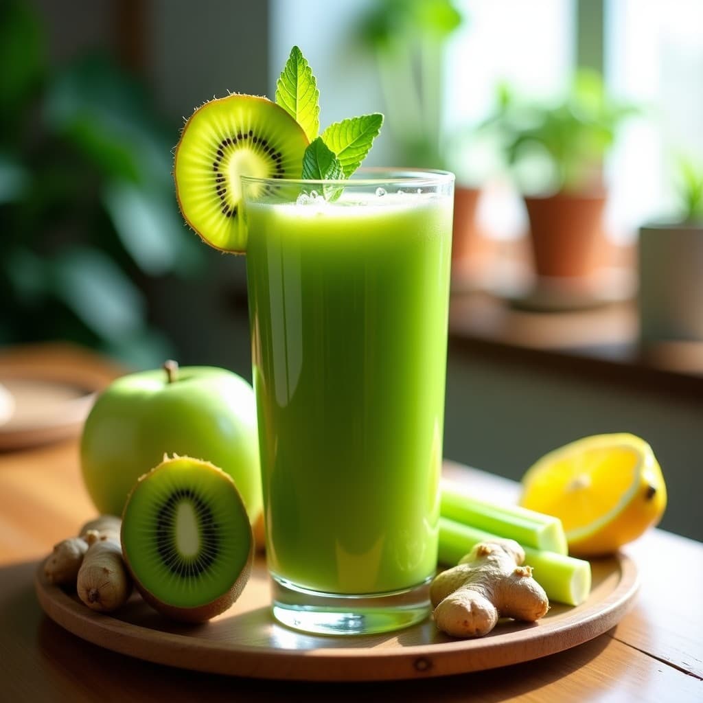 Jugo Verde de Apio y Kiwi: Bebida Detox Peruana para Depurar en 5 Minutos