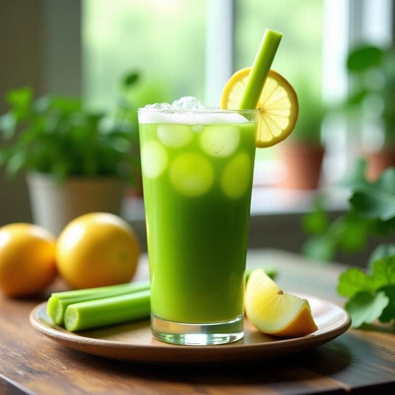 Jugo Verde de Apio, Manzana y Kéfir: Bebida Probiótica para Digestion Ligera