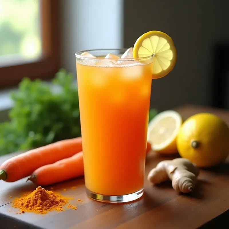 Jugo de Zanahoria y Jengibre con Limón: Bebida Desintoxicante Alta en Vitaminas