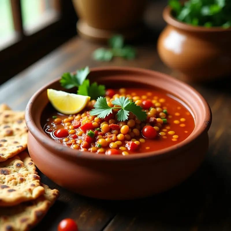 K Leib Ethiopian de Lentejas Rojos y Berbere: Estofado Africano Vegano y Picante