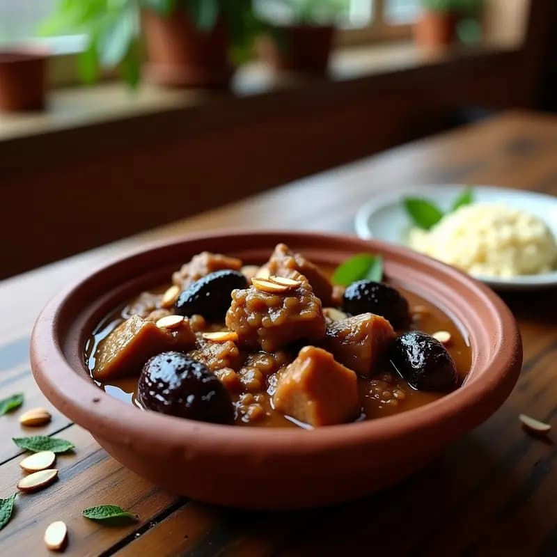 Kantibai de Cordero con Ciruelas Pasas: Estofado Marroquí de Inspiración Bereber