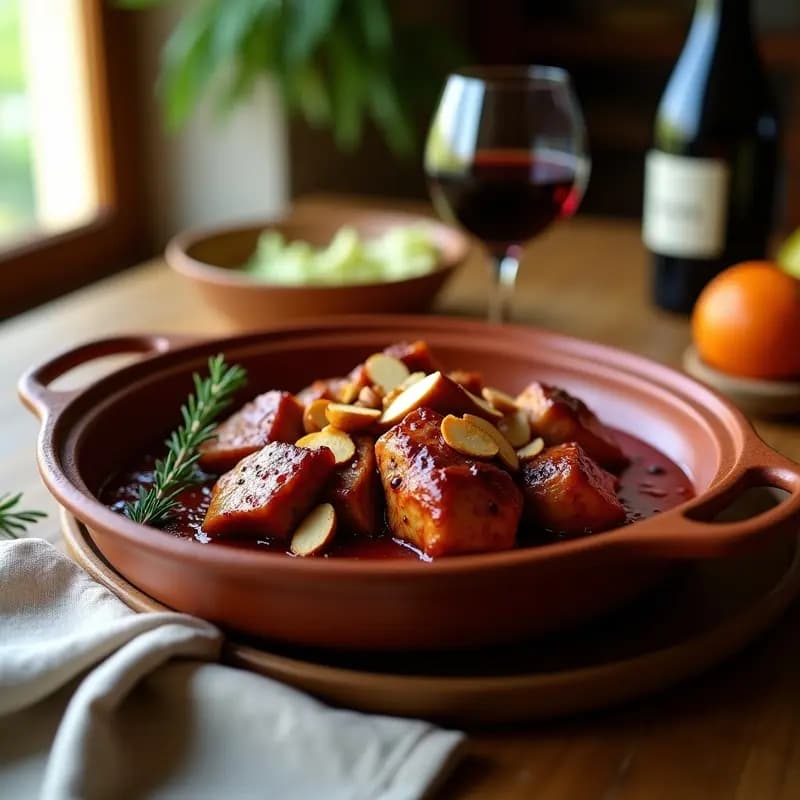 Kapama de Cerdo Estilo Chipriota Receta en Olla con Vino Tinto y Canela