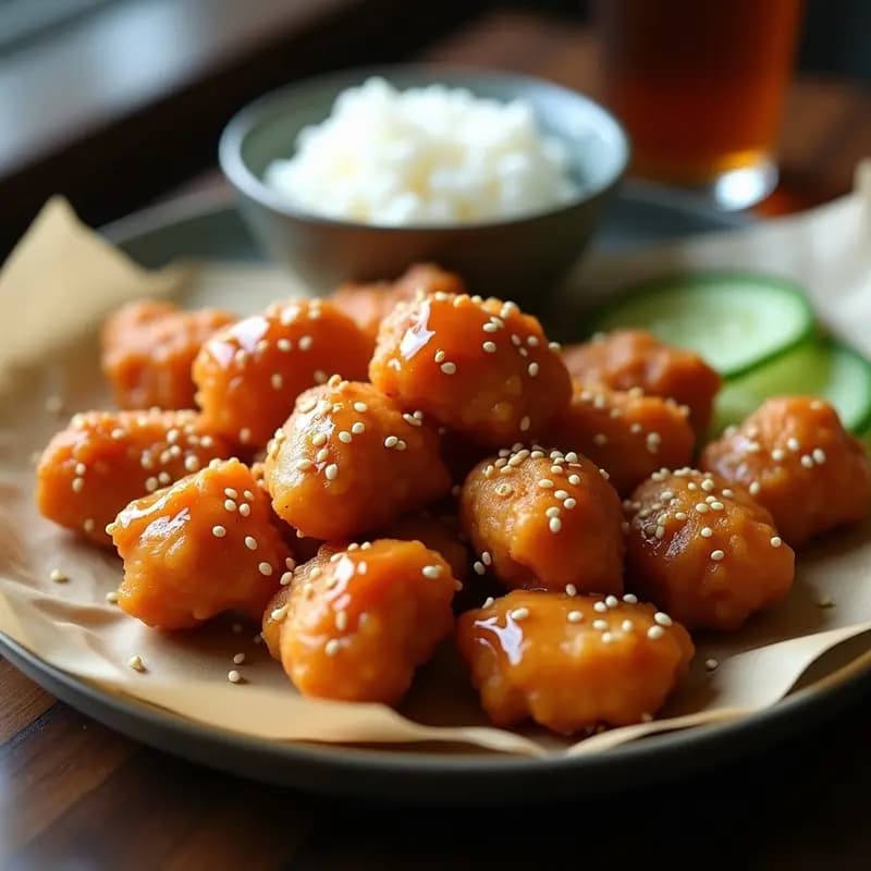 Karaage Japonés de Pollo con Glaseado de Miel y Sésamo: Receta Crujiente en Airfryer