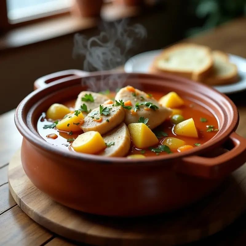 Katemó de Patata y Merluza: Guiso Unegro de Pescado y Tubérculos