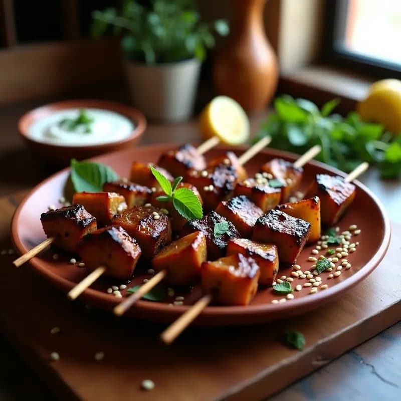 Kebabs Marroquíes de Cordero con Ras el Hanout y Cebolla Caramelizada: Receta en Brochetas