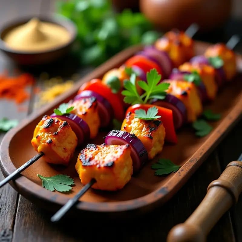 Kebabs de Pollo al Yogur y Especias Tandoori: Receta India en Grill y Baja en Calorías