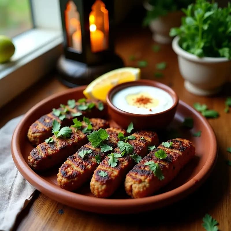 Kefta de Cordero con Especias Bereber y Yogur Griego: Receta Marroquí en Grill