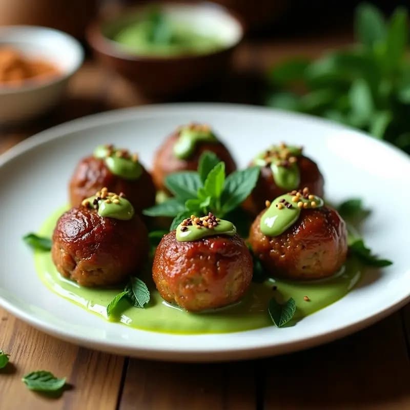 Kefta de Cordero con Especias Marroquíes y Salsa de Mentah: Receta en Airfryer y Sin Harina