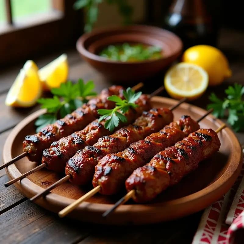 Kefta de Cordero a la Parrilla: Albóndigas Marroquíes con Especias Ras el Hanout