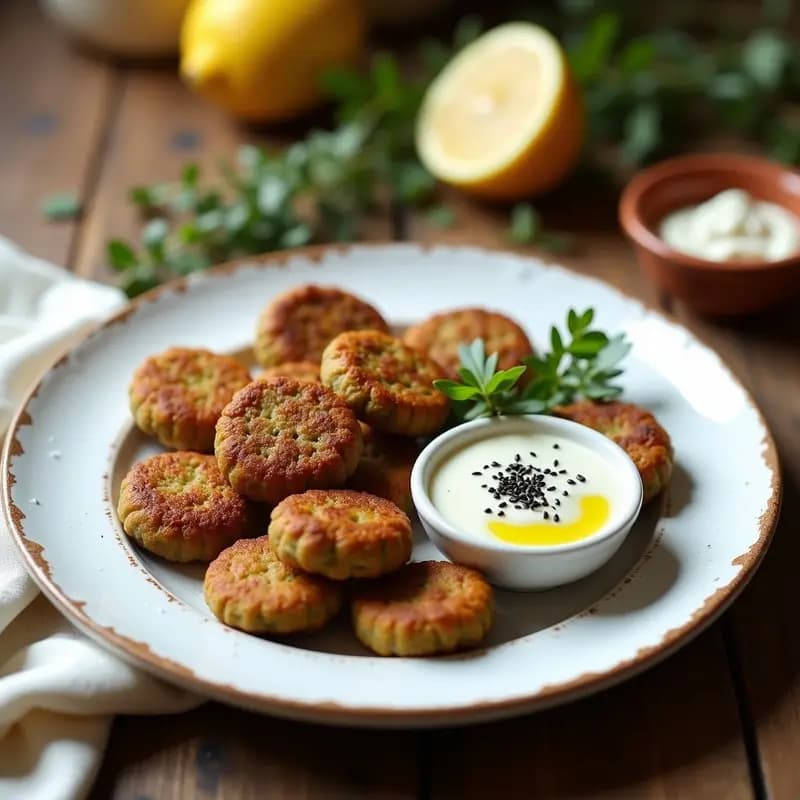 Keftedes de Berenjena y Lentejas con Salsa de Yogur Vegano: Receta Griega sin Carne