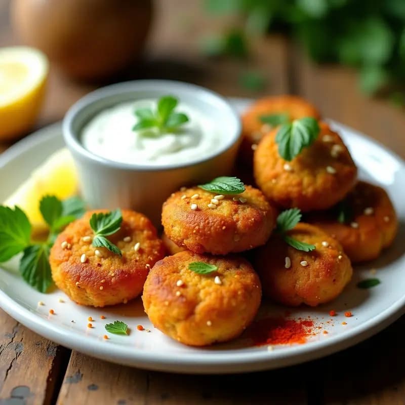 Keftedes Griegas de Garbanzo y Hierbas: Albóndigas Veganas Crujientes en Airfryer