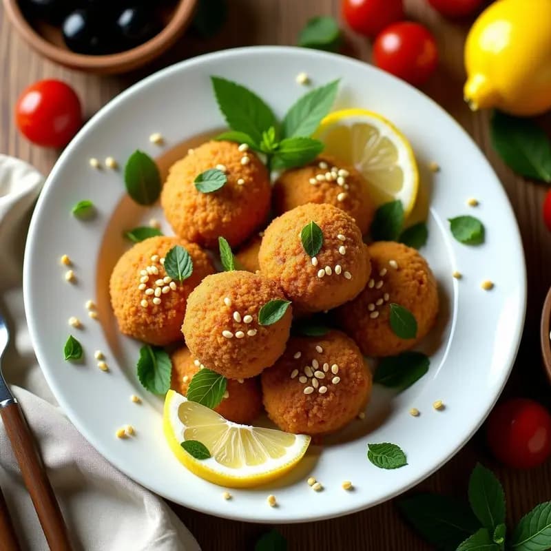 Keftedes de Garbanzos y Hierbabuena: Albóndigas Griegas Veganas en Sartén Antiadherente