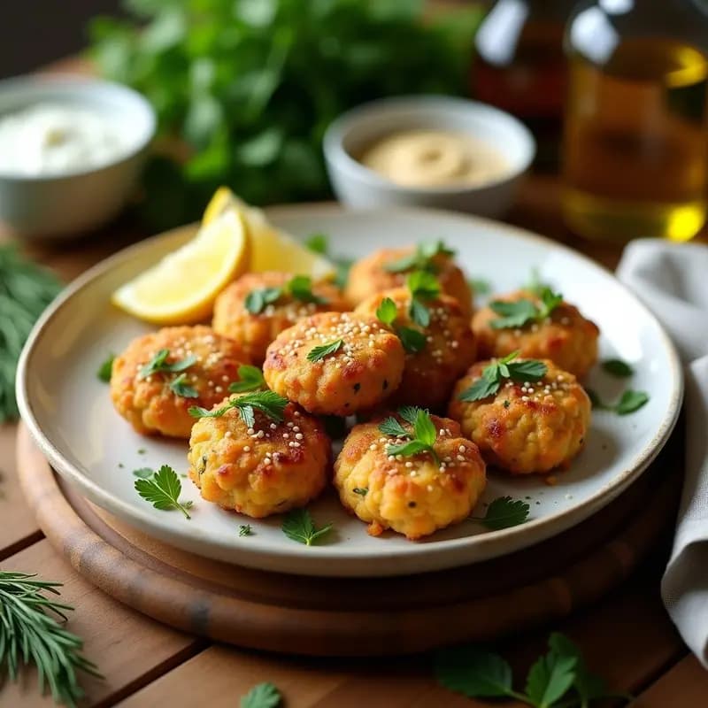 Keftedes Griegas de Garbanzos y Hierbas: Aperitivo Crujiente en Airfryer