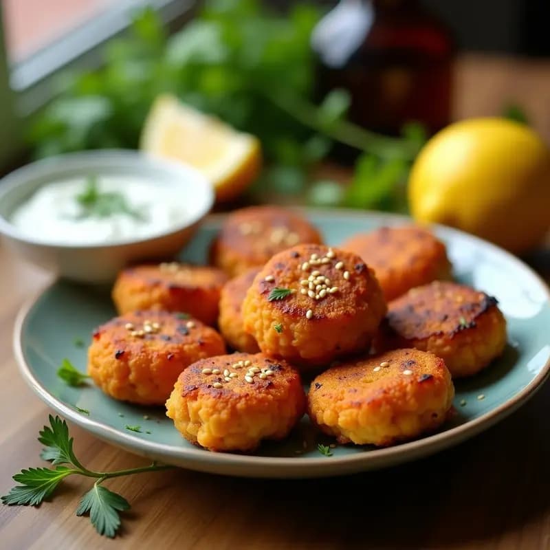 Keftedes de Garbanzos y Zanahoria: Hamburguesas Griegas Veganitas en Airfryer