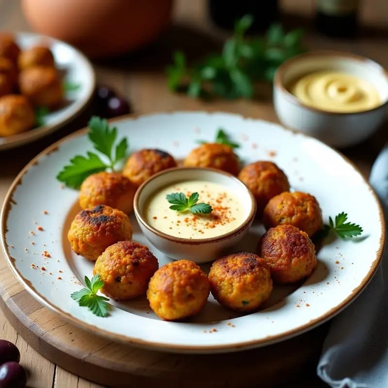Keftedes de Lentejas y Aceitunas Kalamata: Albóndigas Griegas Veganas al Horno