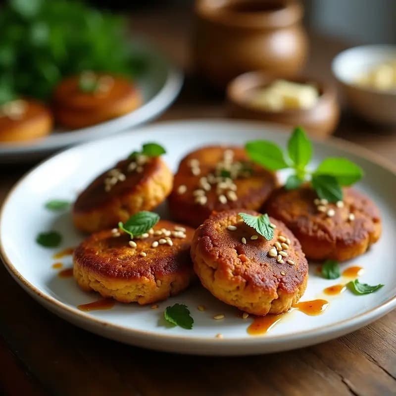 Keftedes de Lentejas y Cebolla Caramelizada: Hamburguesas Griegas Veganas y Crujientes