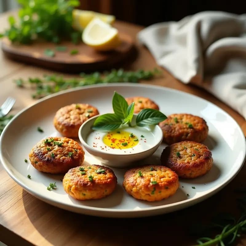 Keftedes griegos de lentejas y hierbas: Hamburguesas veganas al horno sin gluten