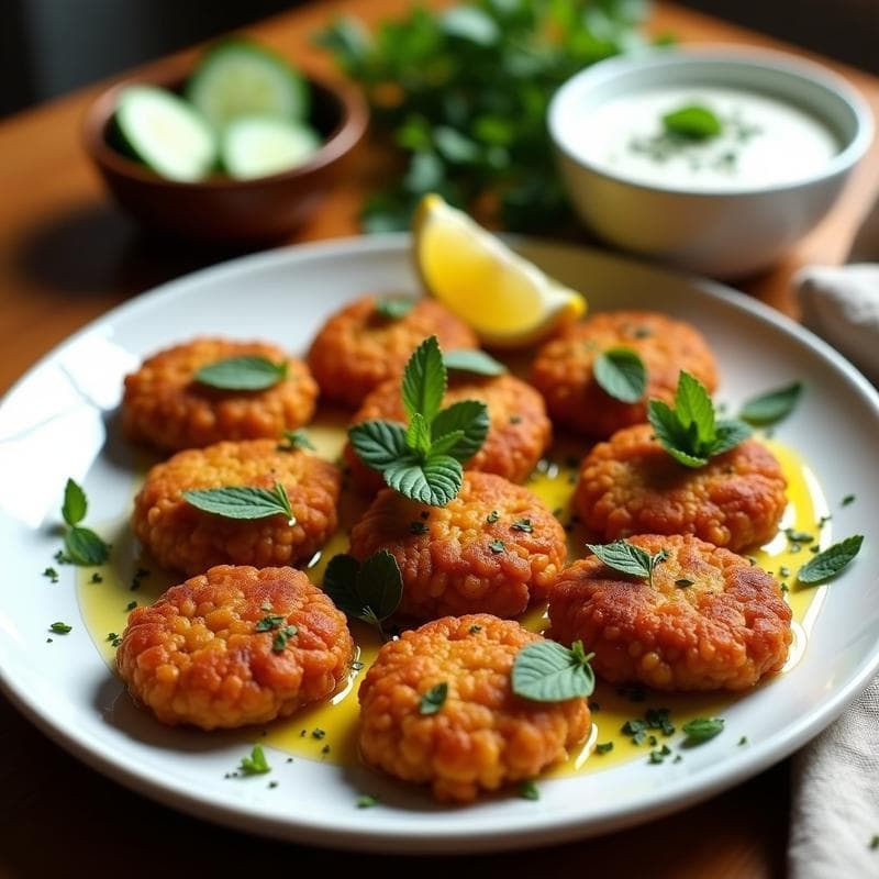 Keftedes de Lentejas Rojas y Hierbas Griegas: Receta Vegana en Airfryer y Sin Harina