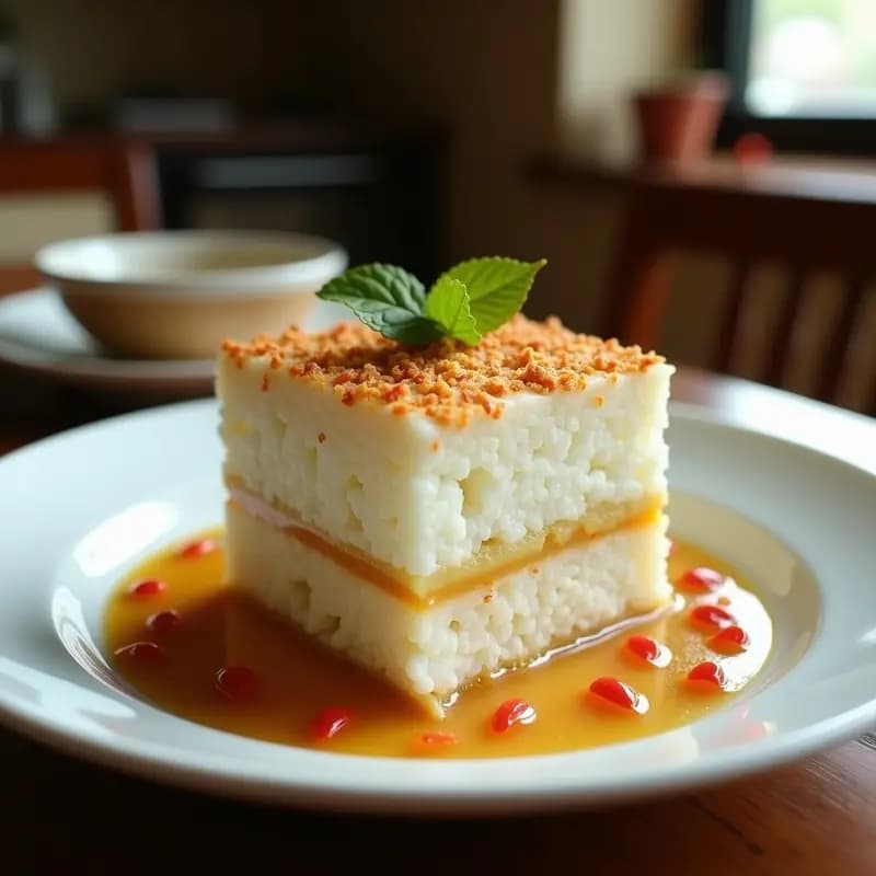 Khanom Chan: Postre Tailandés de Capas de Coco y Arroz Glutinoso Sin Horno